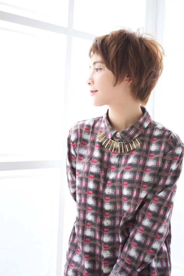 ショート カラー パーマ ショートヘア 藤井 仁紀のヘアスタイル