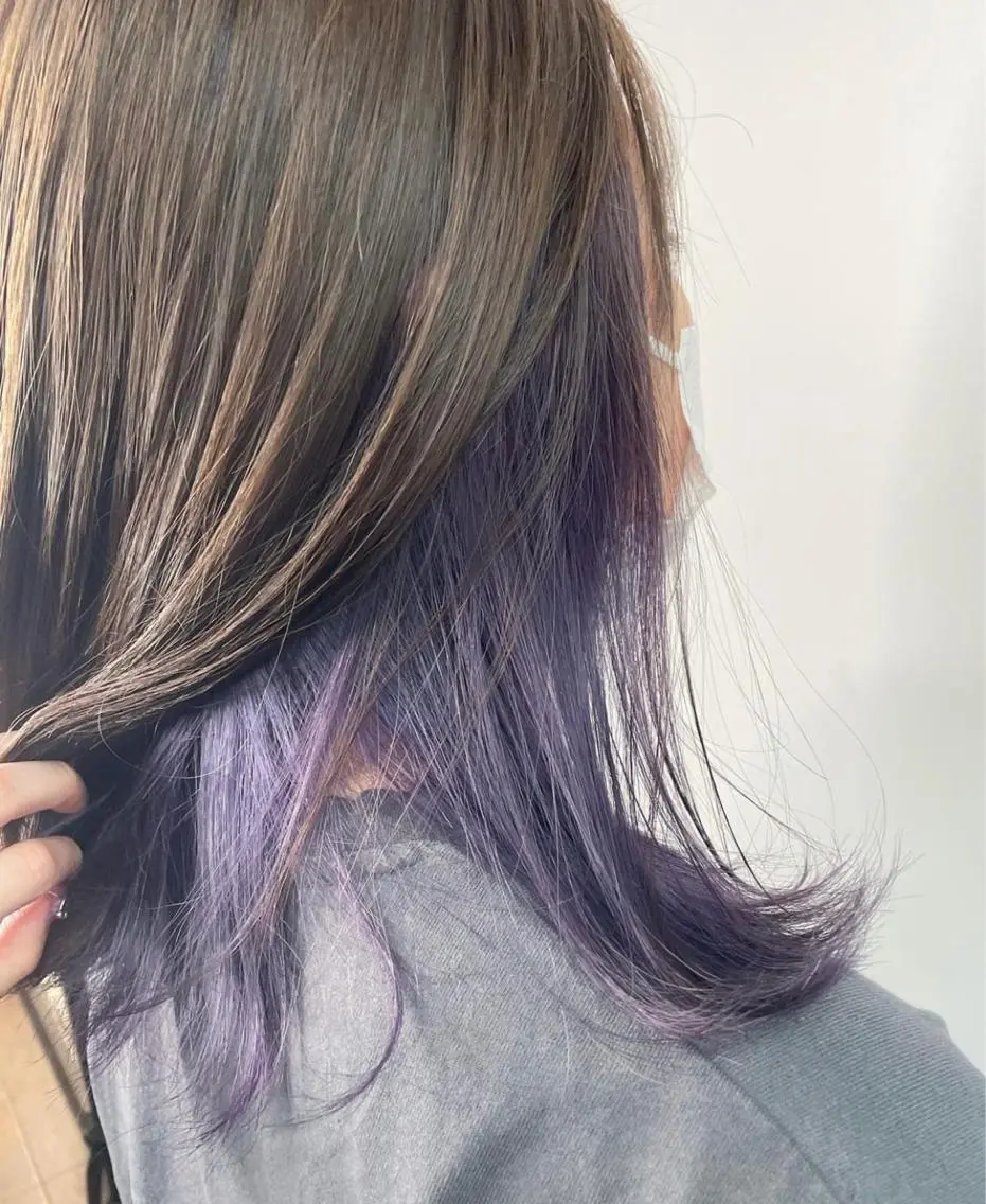 ショート カラー ラベンダーカラー パープルカラー ナチュラルカラー 児玉優香のヘアスタイル