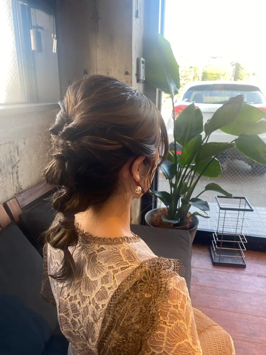 ヘアアレンジ 玉ねぎヘアー N° Elune MIYUUのヘアスタイル
