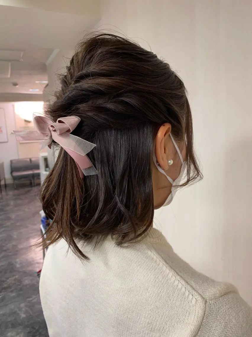 ヘアアレンジ ハーフアップ ヘアセット 木下 広太のヘアスタイル