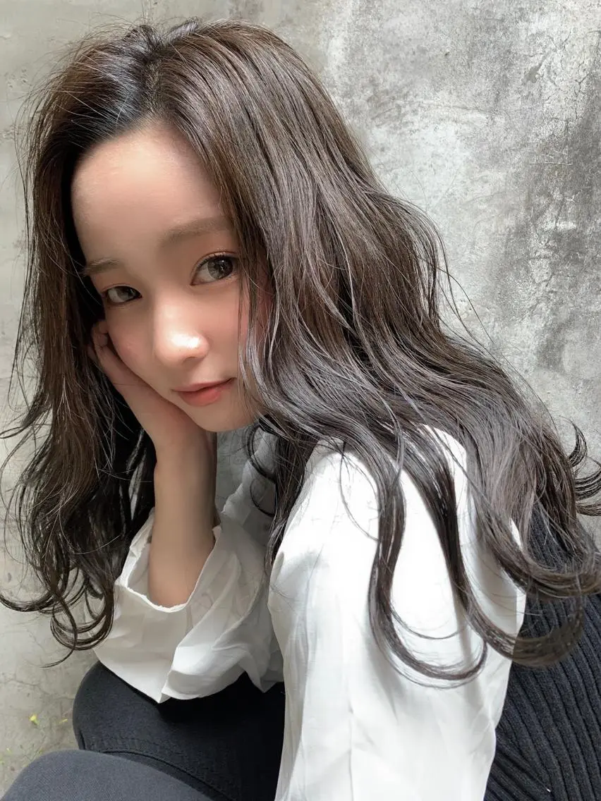 ロング カット ヘアカラー トリートメント 髪質改善will hairdesignのヘアスタイル