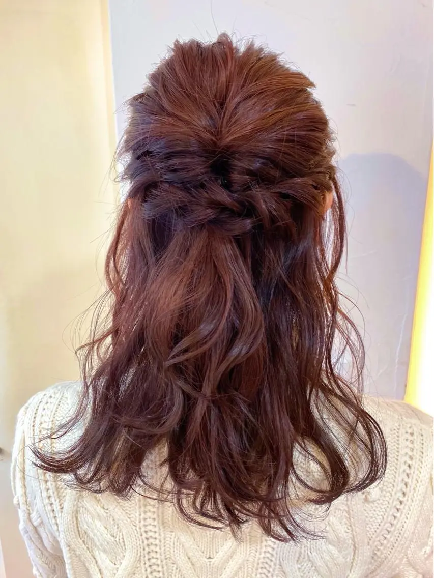 ミディアム ヘアアレンジ ヘアセット 💎透明感カラー 松本ミキ💎のその他イメージ