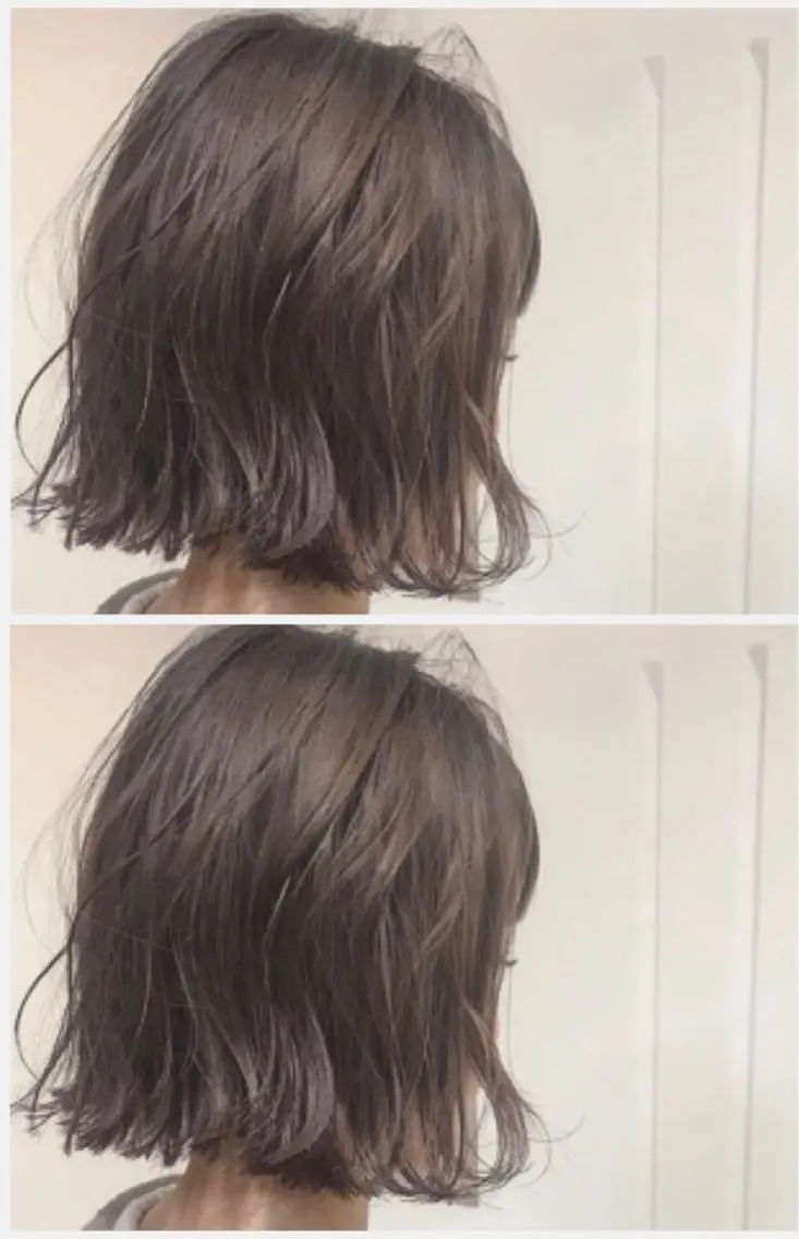 ショート カラー ヘアアレンジ 前下がりボブ アッシュ ベージュカラー ボブ topstylist 芳賀みなみのヘアスタイル