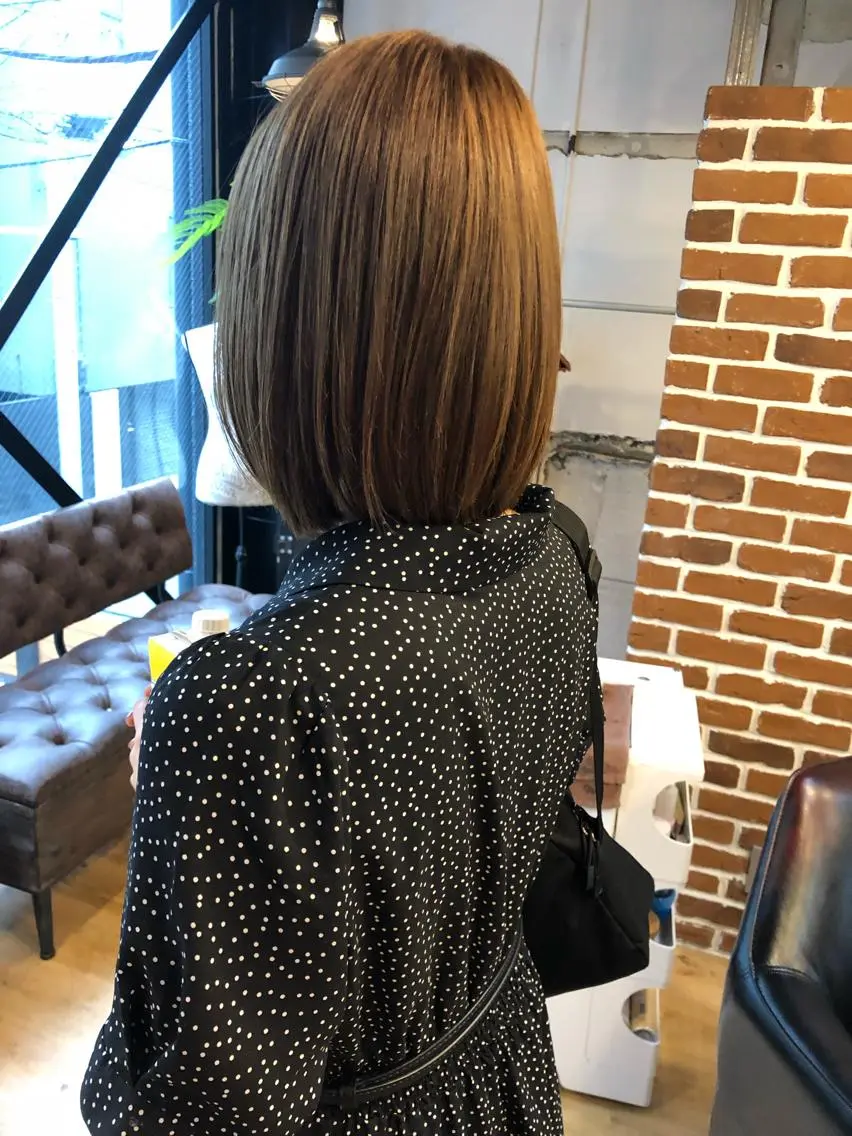ショート 切りっぱなしボブ ボブ 外国人風カラー ハイライト レイヤーカット ショート職人 美容師【KENTA】のヘアスタイル