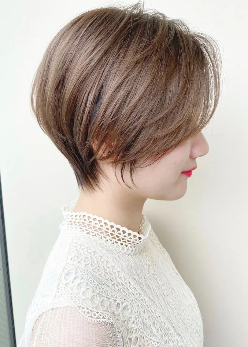 ショート カラー ショートボブ ボブ くびれヘア ショートヘア 伊奈 航平のヘアスタイル