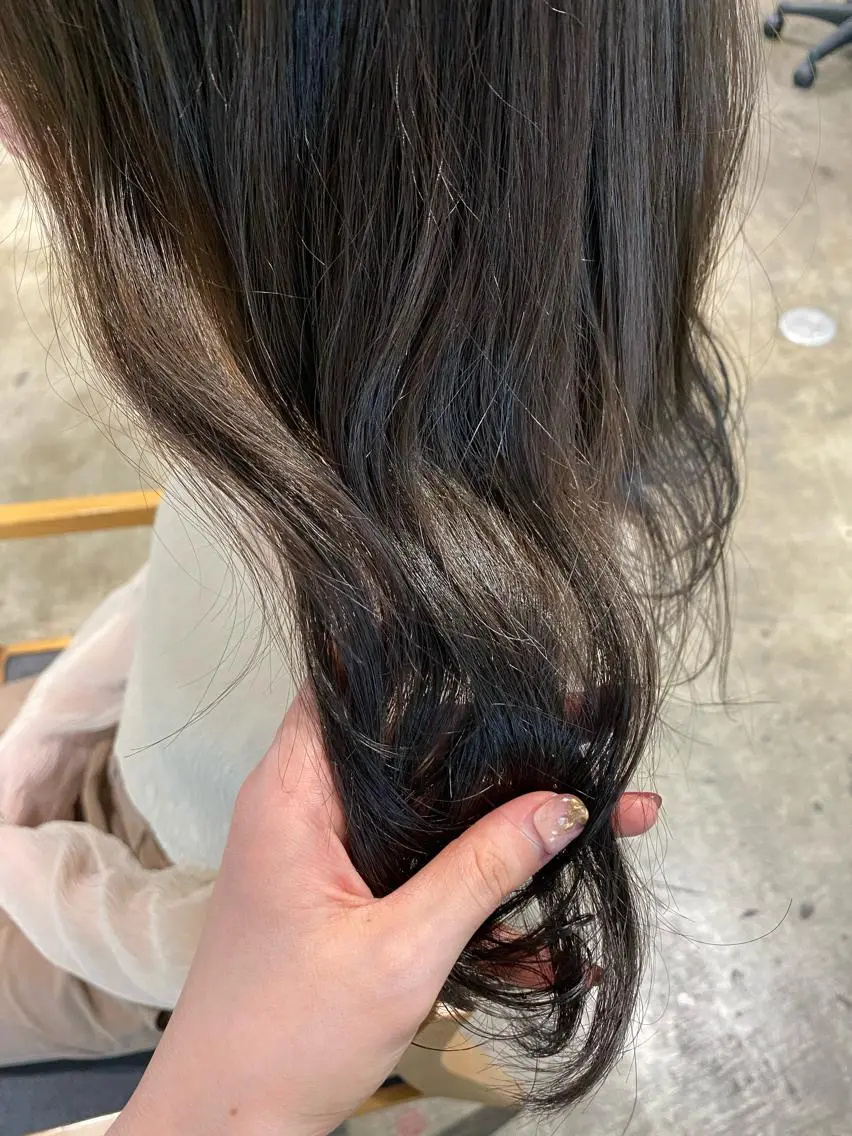 セミロング ヘアカラー トリートメント 🌼透明感艶カラー オリーブ🌼河村咲のヘアスタイル