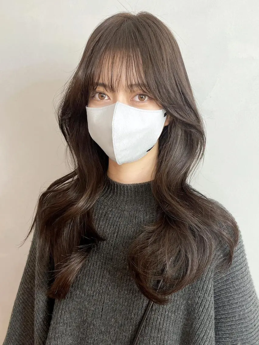セミロング カラー ココアグレージュ グレージュ レイヤーカット カット ヘアカラー トリートメント ITbyALBUM 浦和店のヘアスタイル