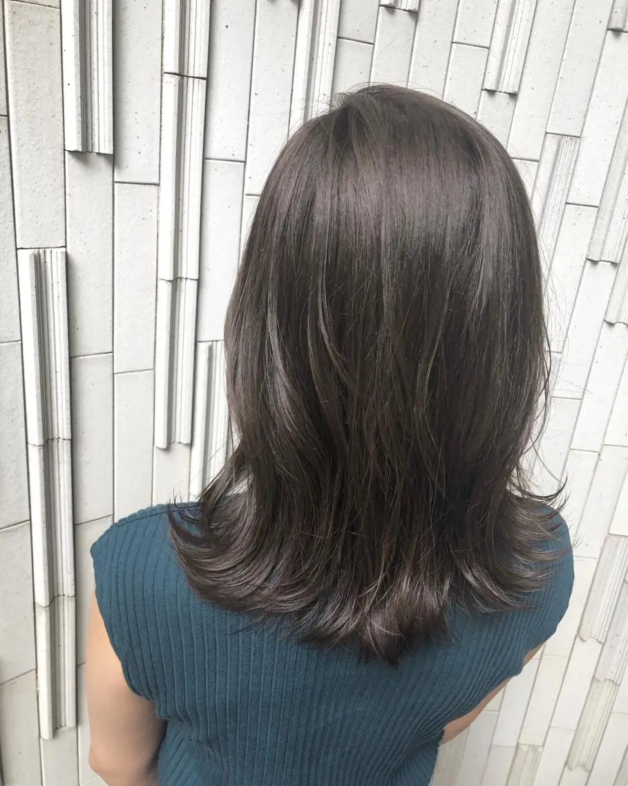 ミディアム カラー アディクシーカラー 透明感カラー ヘアカラー トリートメント 🍊新宿南口🍊 ERINAのヘアスタイル