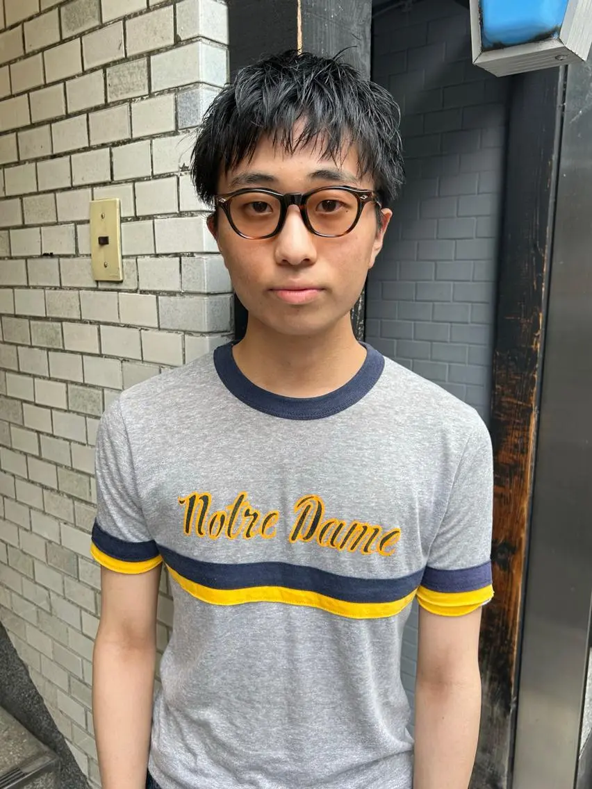 ショート メンズ メンズブリーチ メンズハイライト メンズインナーカラー メンズパーマ プードルパーマ カット 💈メンズ短髪特化 ✂︎伊藤大輝💈のヘアスタイル