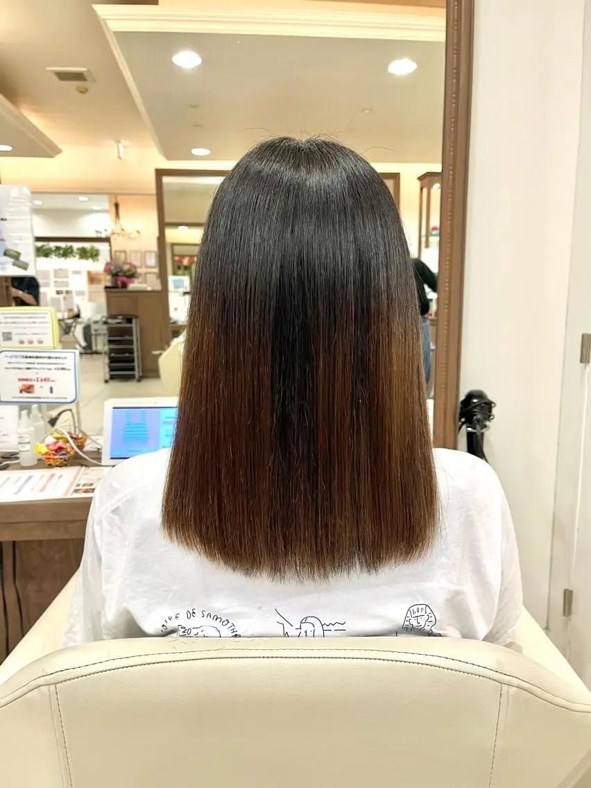 セミロング 髪質改善 縮毛矯正 カット 縮毛矯正 トリートメント 《大人気髪質改善》 プログレス国分寺店のヘアスタイル