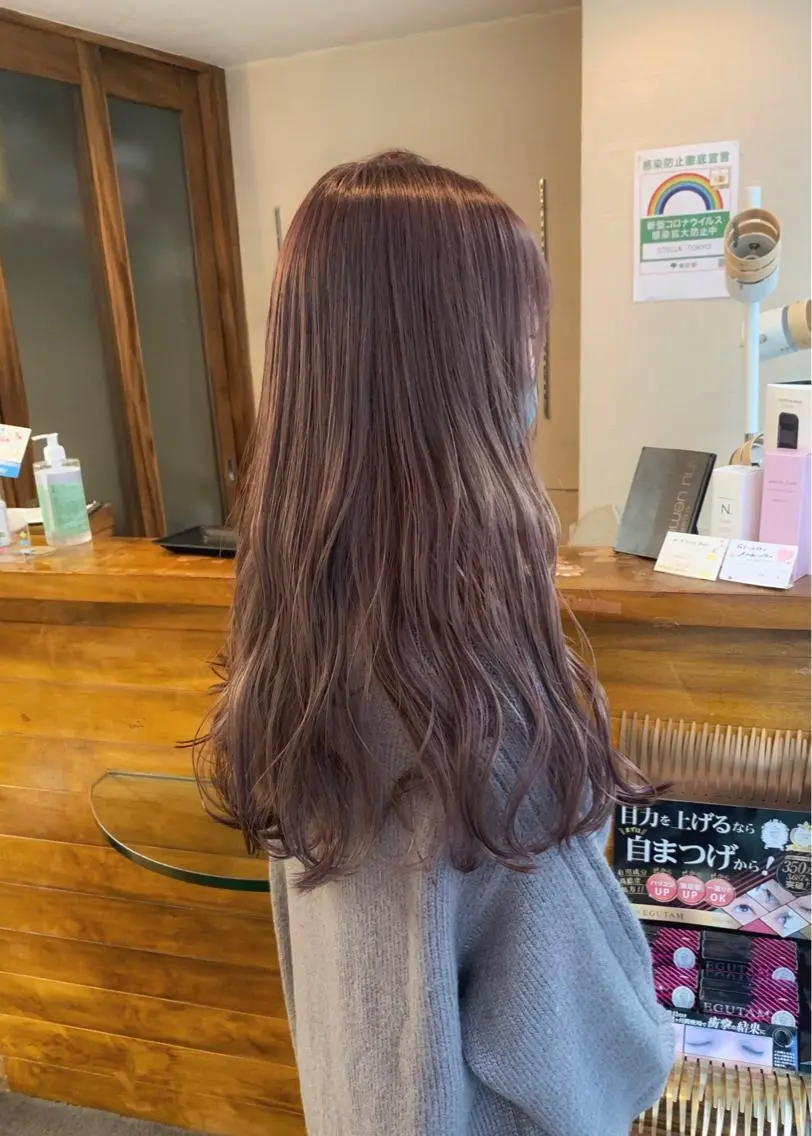 ロング カラー ベージュカラー ラベンダーカラー ラベンダーベージュ 矢野 晃平のヘアスタイル