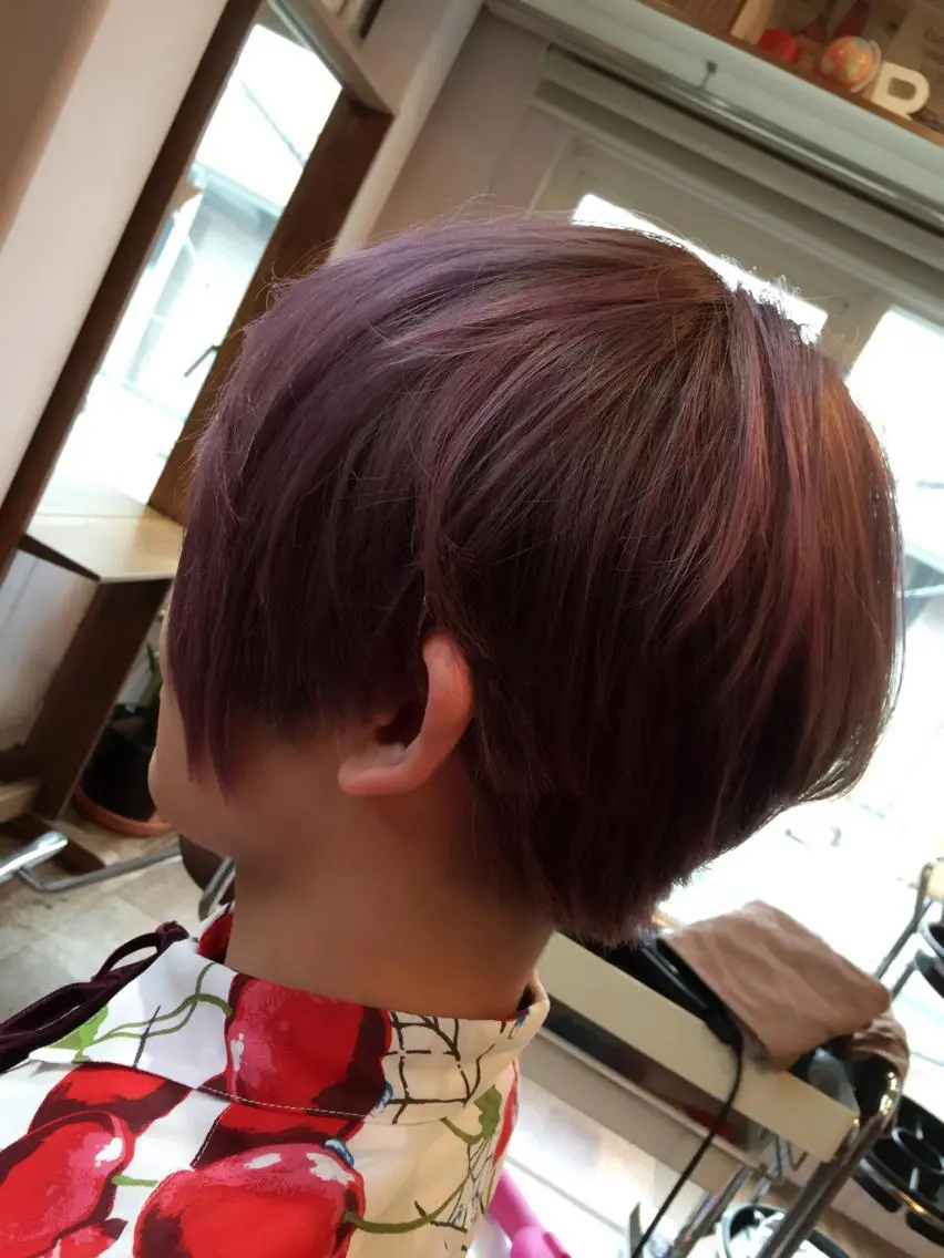 ショート ミディアム カラー メンズ メンズハイライト メンズメッシュ ハイライトカラー メッシュ ピンクカラー 原宿サロン代表 デザインカラー伊藤卓のヘアスタイル