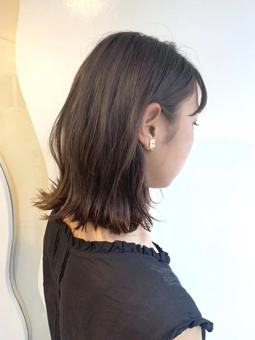 ミディアム 伸ばしかけ 外ハネヘア カット ヘッドスパ 【ボブ/個室サロン】 癒し空間mimuraのヘアスタイル