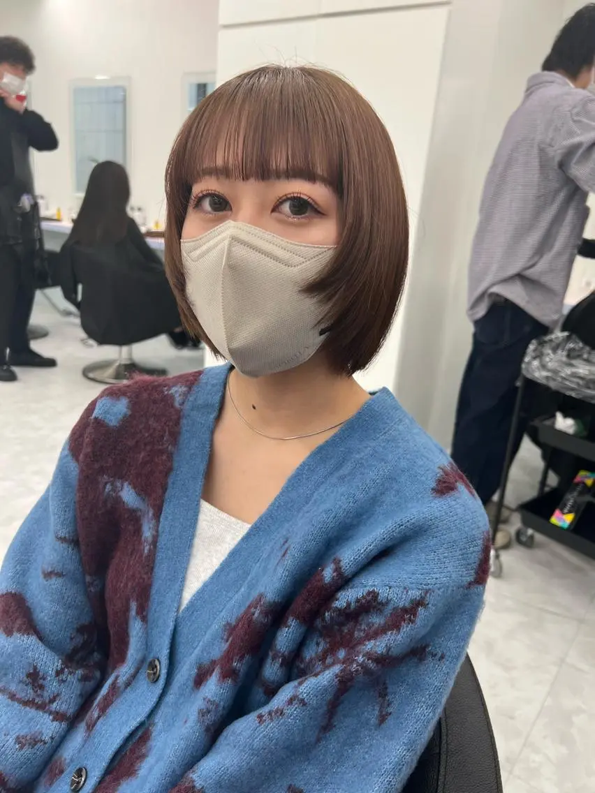 ショート カラー パーマ ヘアアレンジ メンズ キッズ ネイル マツエク・マツパ アイブロウ KANAMI 🌏のヘアスタイル
