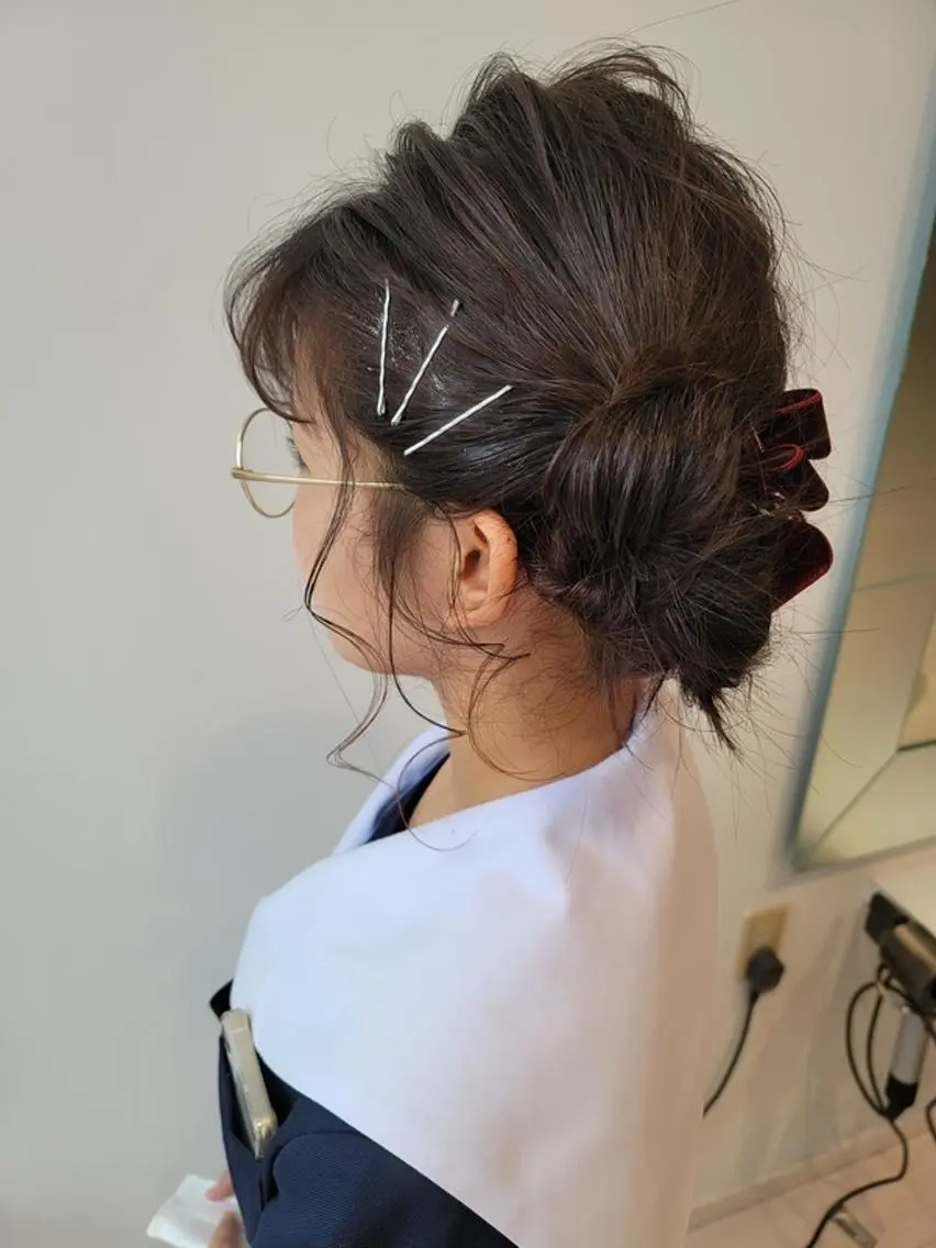 ヘアアレンジ ミディアム ヘアセット 鈴木 翠のヘアスタイル