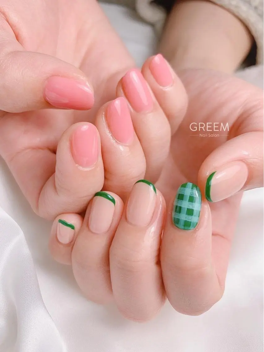 ネイル ガーリー ピンク 春ネイル GREEM グリームのネイルデザイン