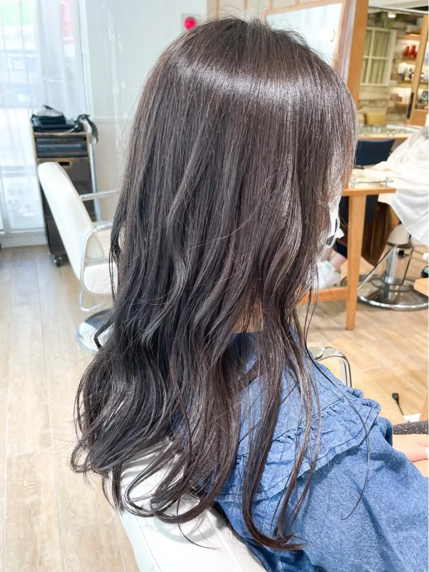 ロング カラー ブリーチ 透明感カラー グレージュ ブリーチなしカラー カット ヘアカラー ✨カラー支持No.1 🧸ワキ カナコ🧸のヘアスタイル