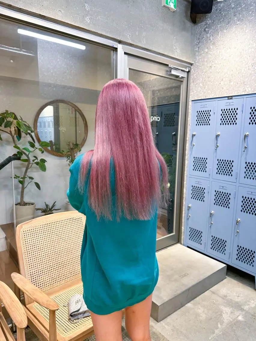 ロング カラー メンズ ラベンダーカラー ラベンダーピンク ピンクカラー ハイライト🌟/ ボブ/豊田のヘアスタイル