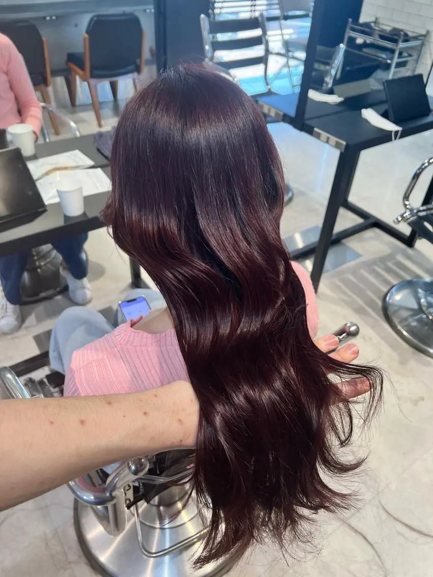 ロング カラー カット ヘアカラー トリートメント 赤みゼロ/透明感 カラー🌿KANTAのヘアスタイル