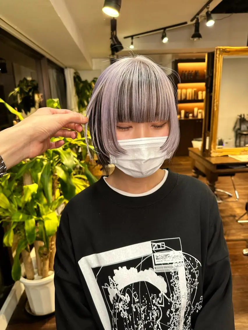ショート カラー アディクシーカラー ブリーチ ケアブリーチ デザインカラー ハイトーンカラー ワンホンヘア/ レイヤー/Kaitoのヘアスタイル