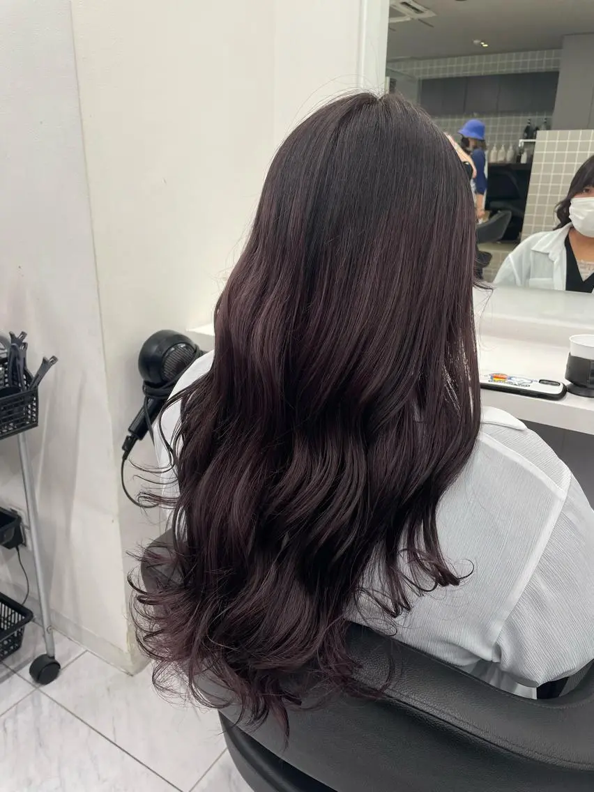 ミディアム カラー パーマ ヘアアレンジ メンズ キッズ ネイル マツエク・マツパ アイブロウ 🦋縮毛/韓国レイヤ ー/透明感カラー🦋のヘアスタイル