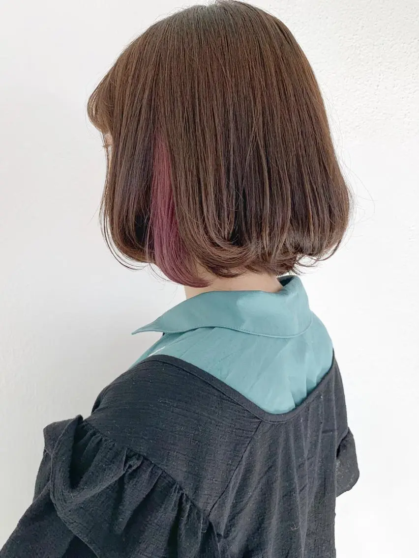 ミディアム パープルカラー ヘアカラー トリートメント karen ☺︎のヘアスタイル