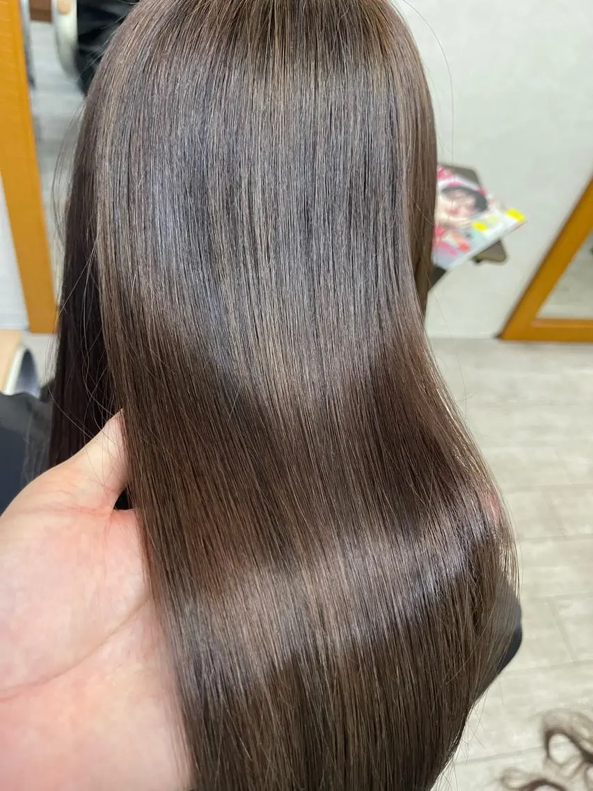 セミロング 新福島店長 植松裕也のヘアスタイル