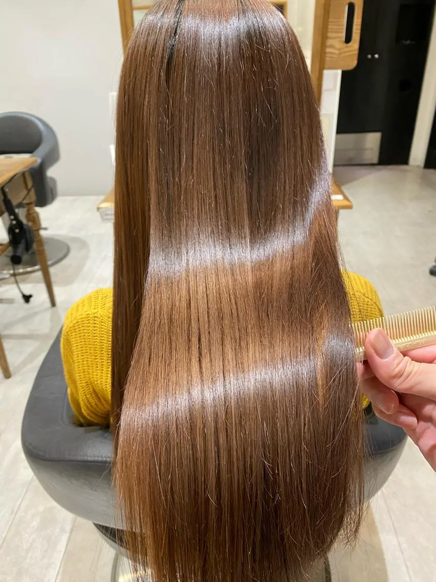 ロング 髪質改善 ヘアカラー トリートメント ✨美髪矯正の専門家✨ 髪質改善 松村のヘアスタイル