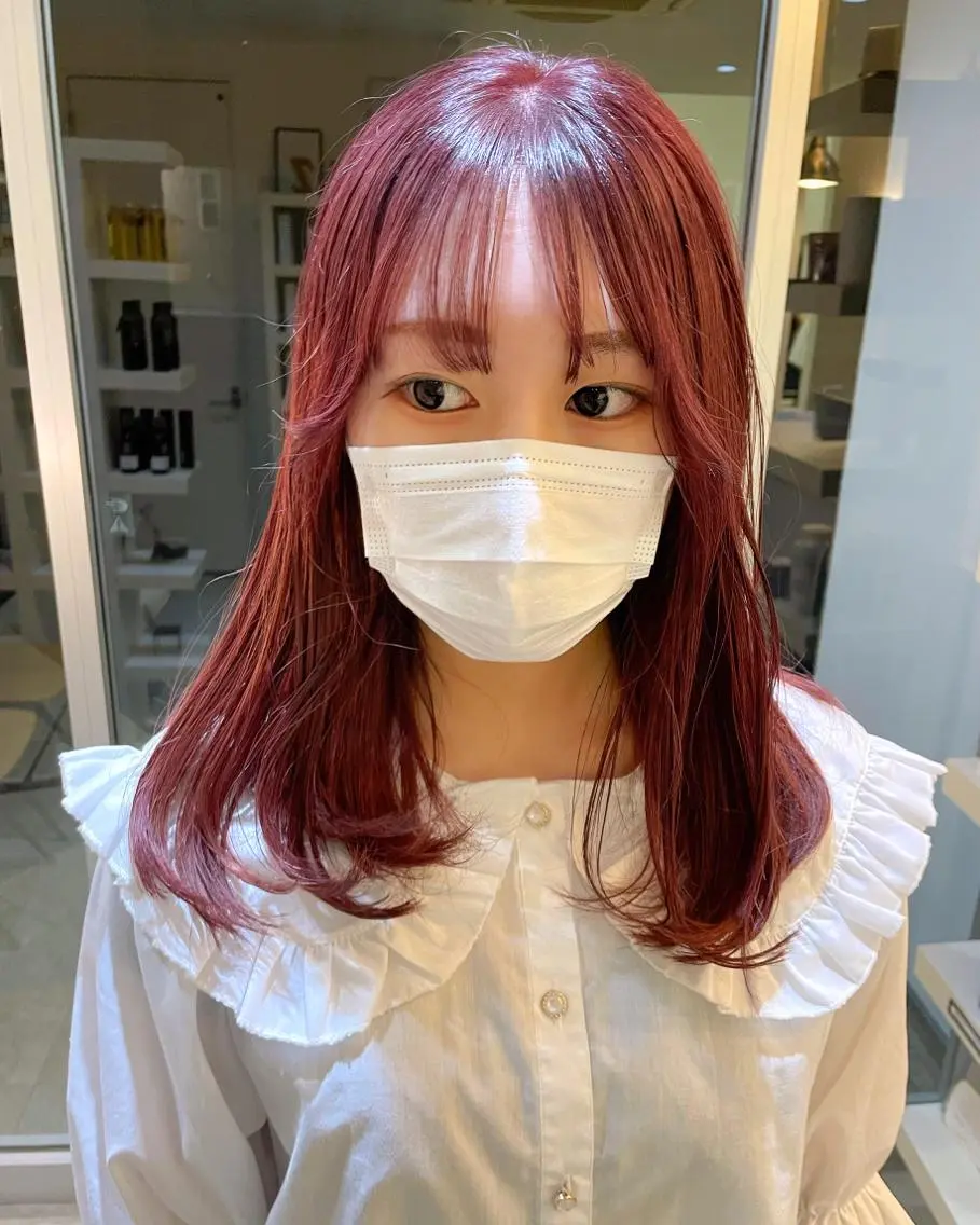 セミロング カラー mir MIYUのヘアスタイル