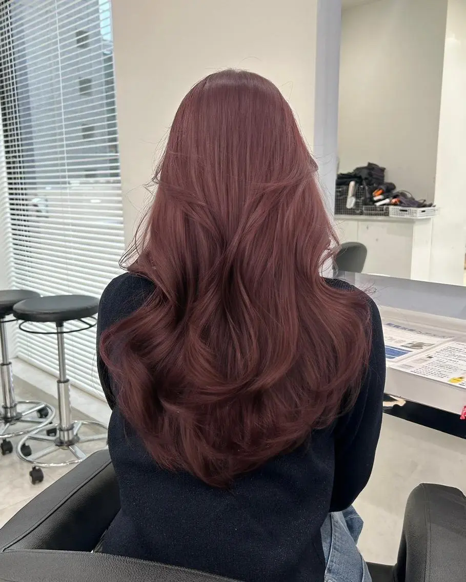カラー ロング カット ヘッドスパ ヘアセット 🌹韓国×愛され暖色 渋谷🌹🍒のヘアスタイル