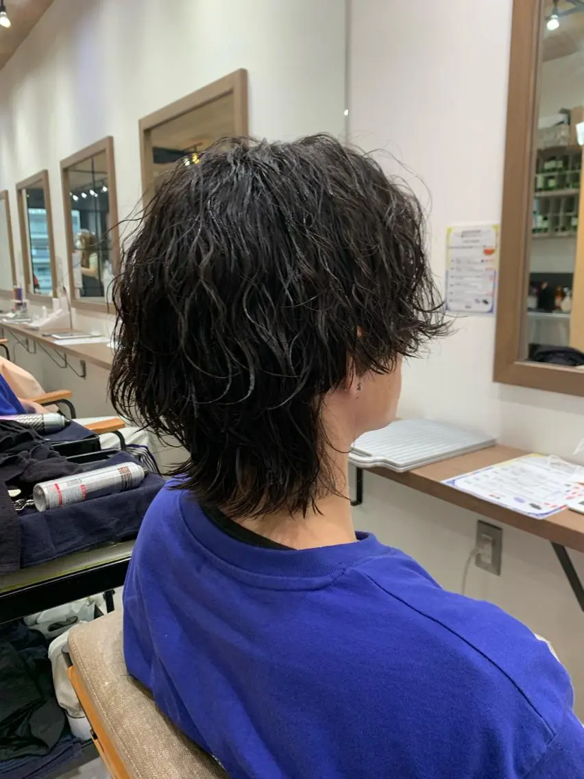 メンズ メンズパーマ 波巻きパーマ 牧内 拓のヘアスタイル
