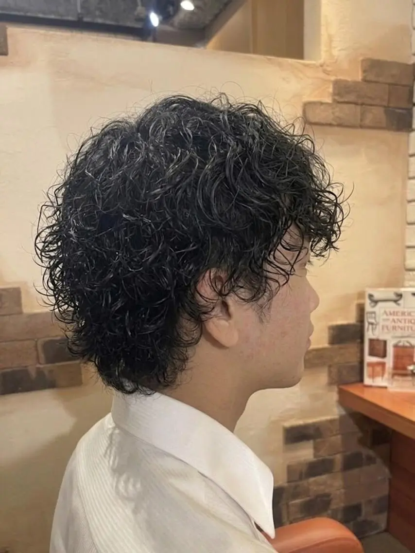 ミディアム カット パーマ トリートメント ヘッドスパ flencia 丸 和博|カットのヘアスタイル