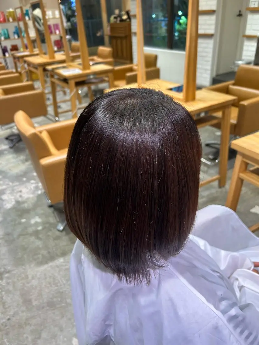 ミディアム カラー 顔周りカット 縮毛矯正 カットモデル 募集🪄🫧まどかのヘアスタイル