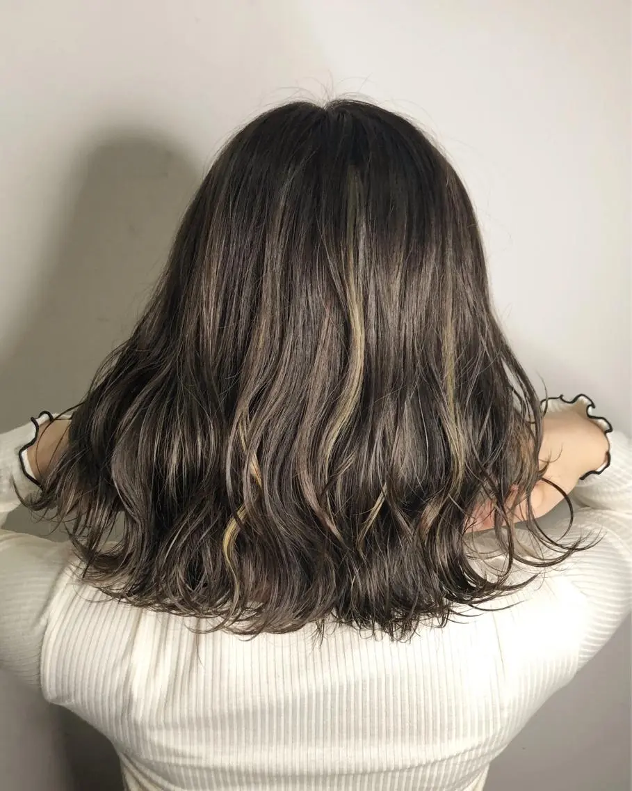 ミディアム カラー メンズ特化美容師 カラー専門ぺーターのヘアスタイル