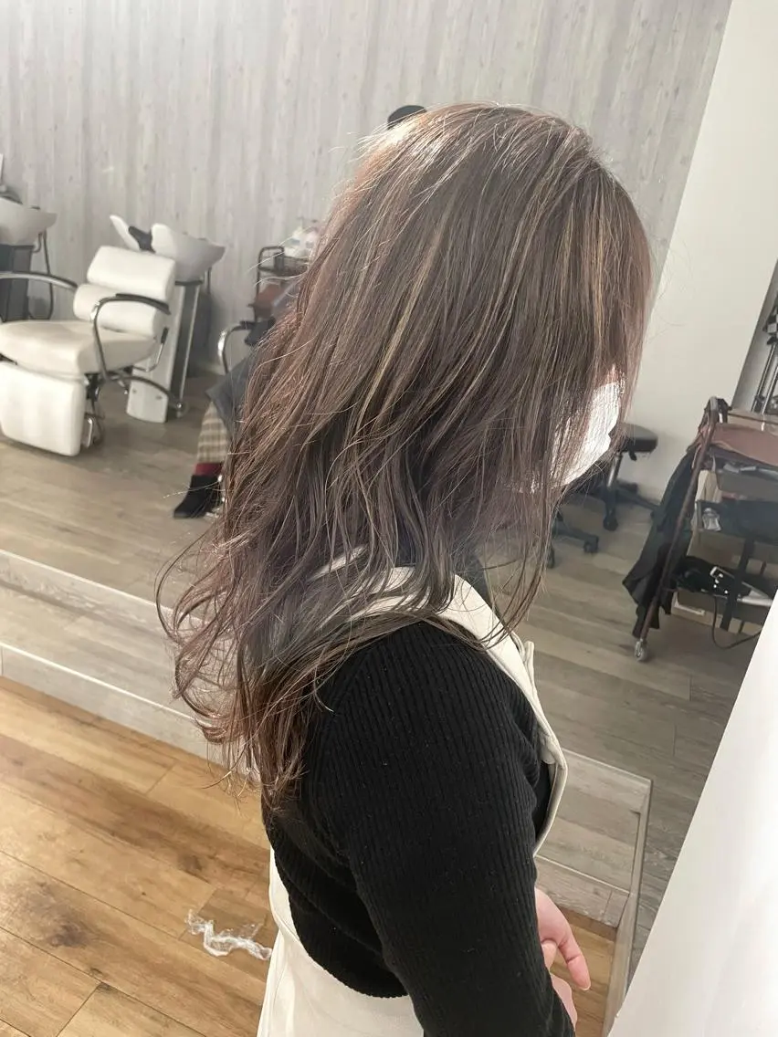セミロング カラー カット ヘアカラー Le/a谷町 野上幹太のヘアスタイル
