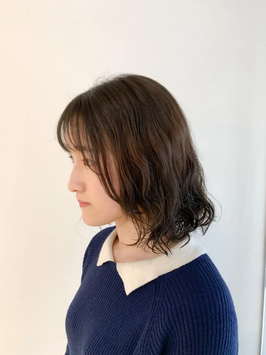 ミディアム パーマ ミディアムパーマ ボブ カット パーマ えんどう みほのヘアスタイル
