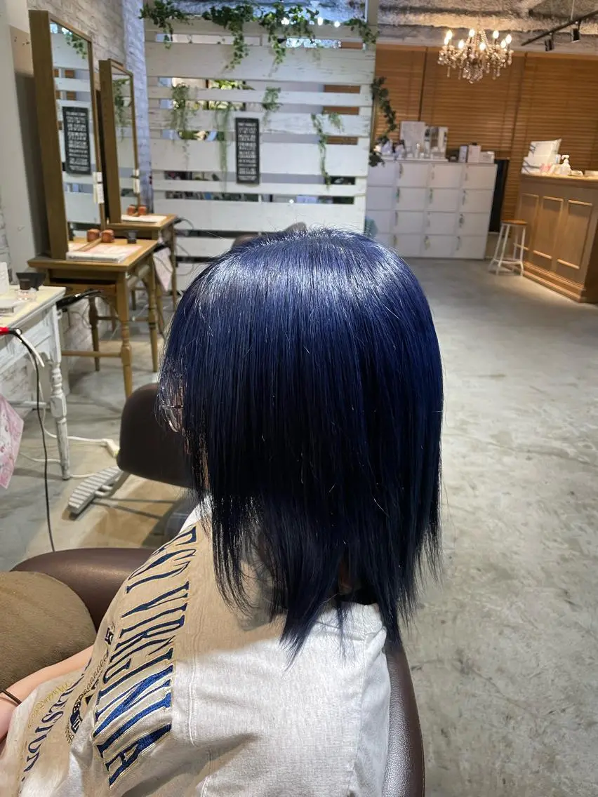 カラー ダブルカラー ネイビーカラー シルバー 大人艶髪 ミサワのヘアスタイル
