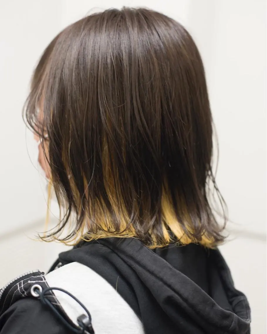 ミディアム カラー カット ヘアカラー 千葉 慎也のヘアスタイル