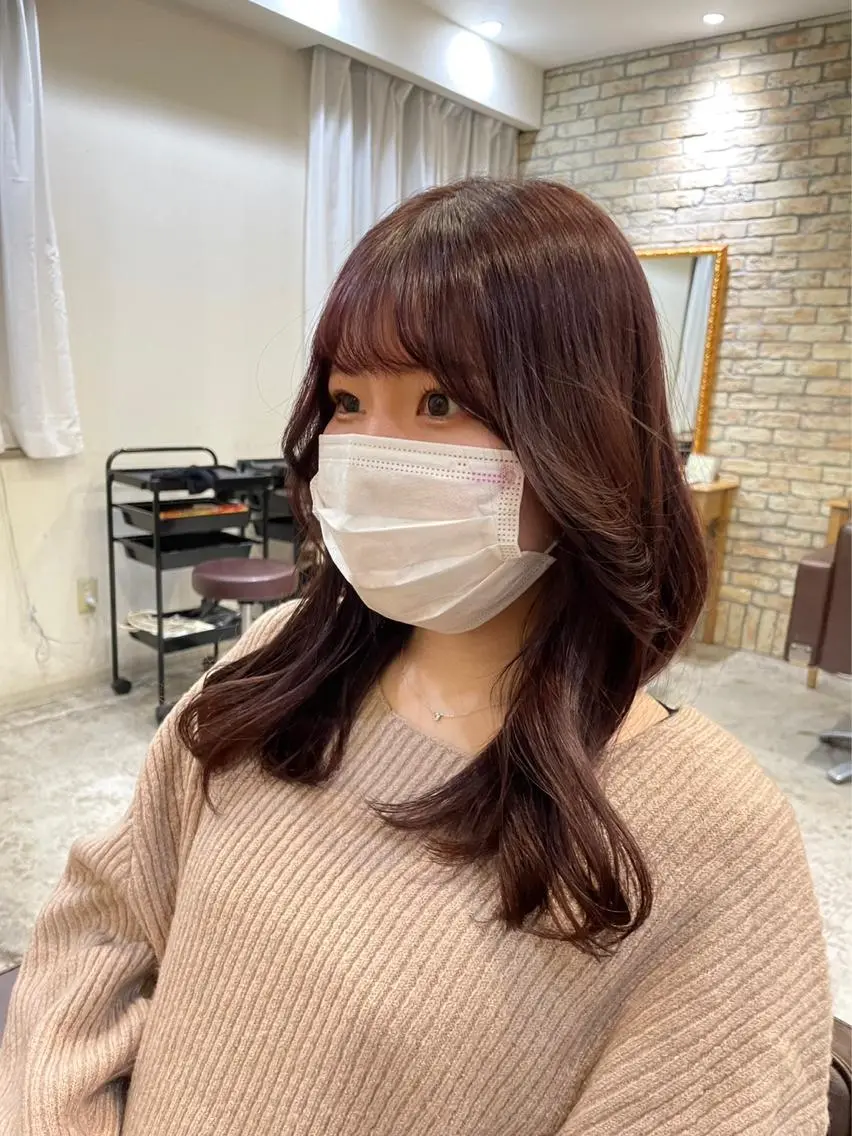 ミディアム カラー カット 髪質改善矯正特化 🇰🇷amiruのヘアスタイル
