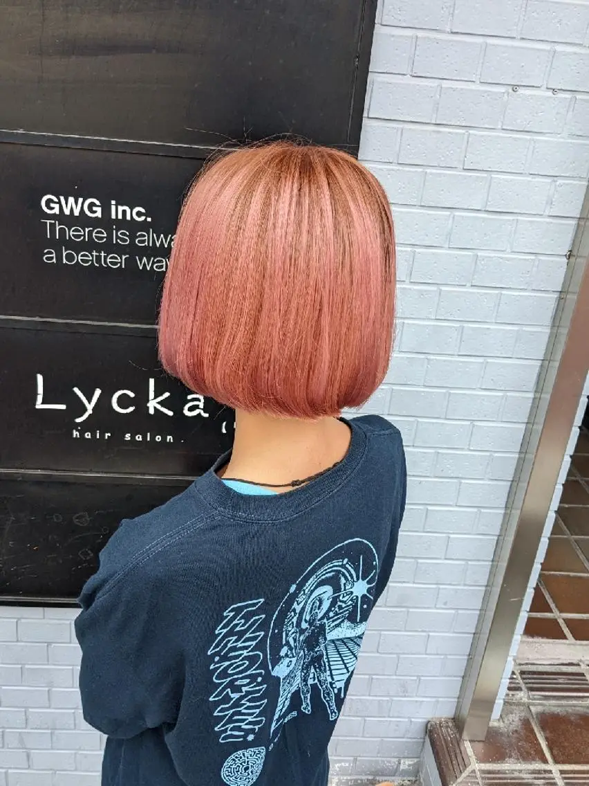 ショート ボブ カット ヘアカラー トリートメント newi 天王寺 masakoのヘアスタイル