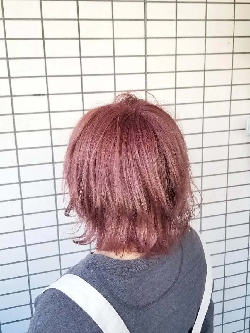 ショート カラー ブリーチ ラベンダーカラー ヘアカラー トリートメント 🌿赤み消し/ 艶カラー落合 優🌿のヘアスタイル