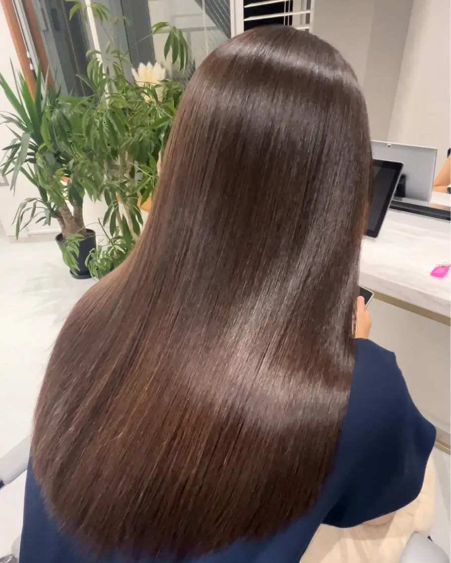 セミロング カラー 髪質改善 トリートメント トリートメント ヘッドスパ 髪質改善 永田零亜のヘアスタイル