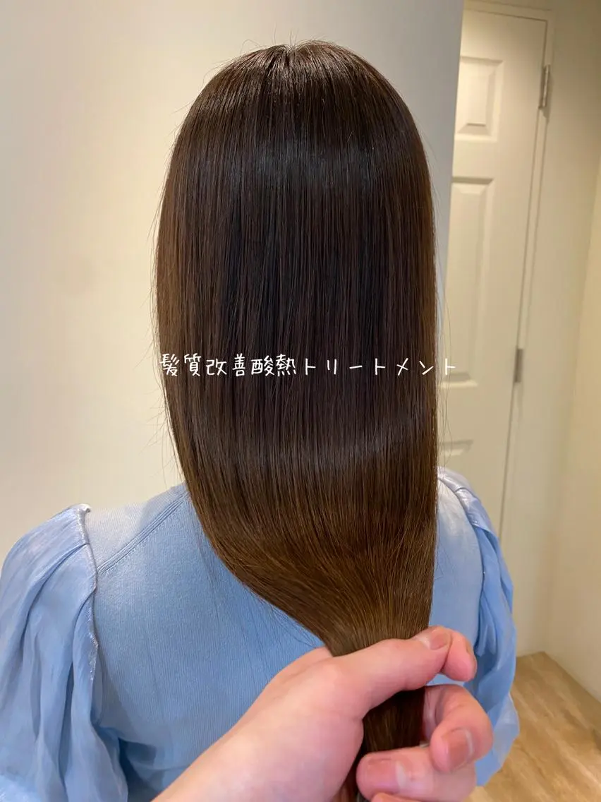 ロング 縮毛矯正 トリートメント CASANE 大橋康智のヘアスタイル