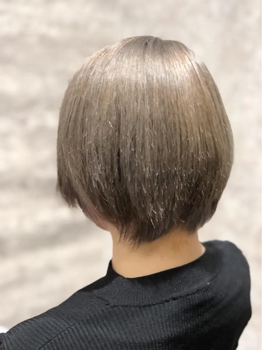 ショート カラー ベージュカラー ホワイトベージュ 🫟Blanco🫟 Color&Careのヘアスタイル