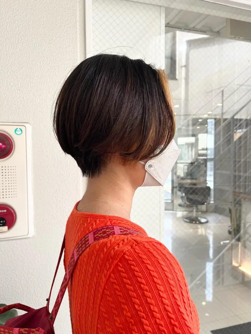 ショート ラベンダーベージュ ラベンダーブラウン ピンクブラウン レッドブラウン ボブ stylist ◎RUKI.のヘアスタイル
