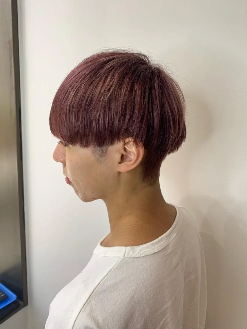 カラー メンズ レッドカラー カットが上手い 💇‍♂🌸サク🌸のヘアスタイル
