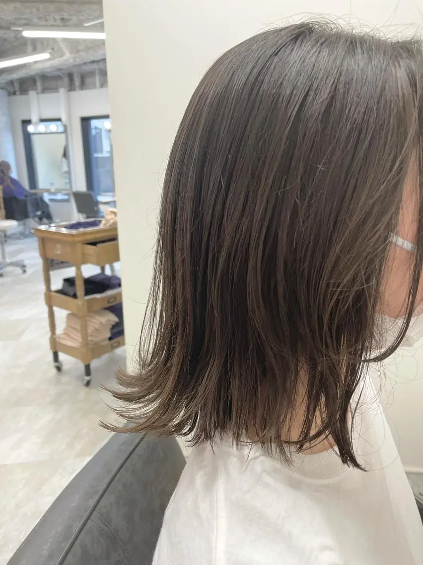 ミディアム カラー ブリーチなし透明感 🍀梅田・増田のヘアスタイル