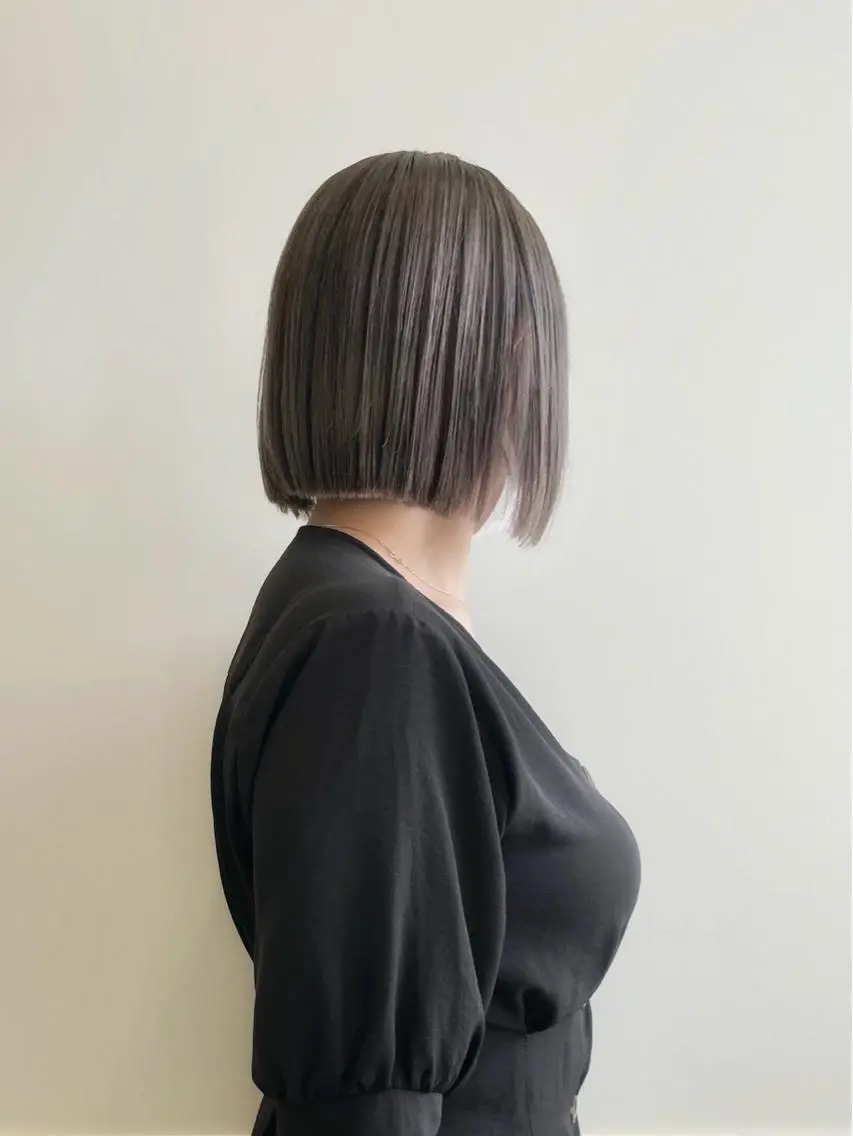 ショート 切りっぱなしボブ ボブ カット トリートメント ヘアセット メンズ特化 パーマ/オザワのヘアスタイル