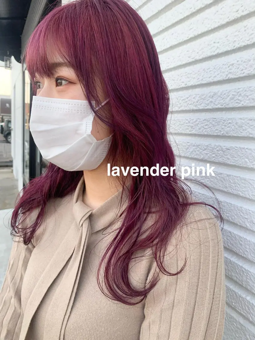 ロング カラー ブリーチ ラベンダーカラー ラベンダーピンク ピンクカラー kitagawa mayuのヘアスタイル