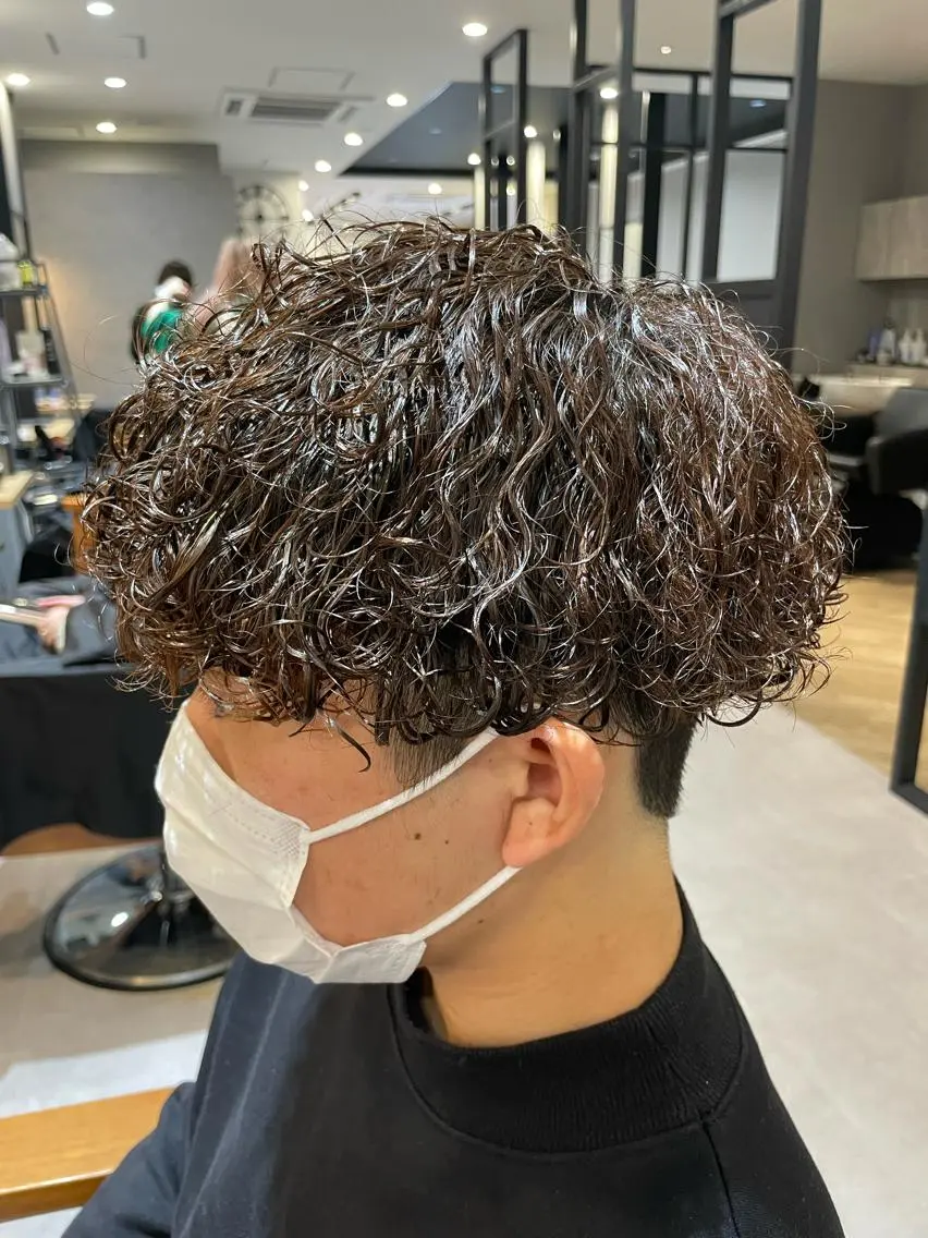 ショート メンズ メンズパーマ L.E.M泉中央店長 小野寺優斗のヘアスタイル